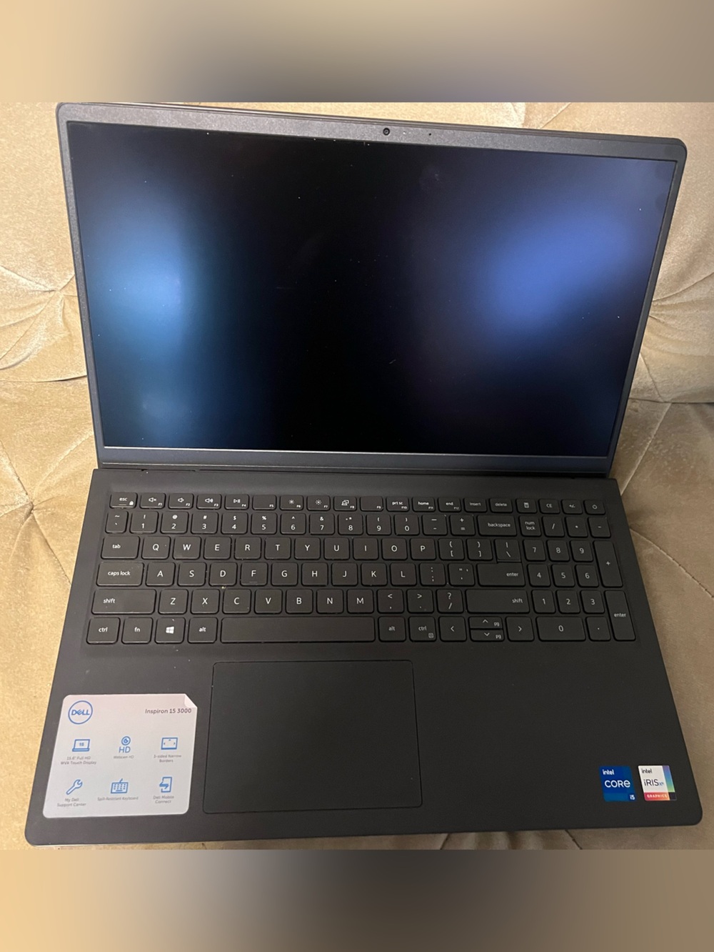 Dell Black 15.6" Laptop with Touchscreen and Full Keyboard